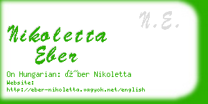 nikoletta eber business card